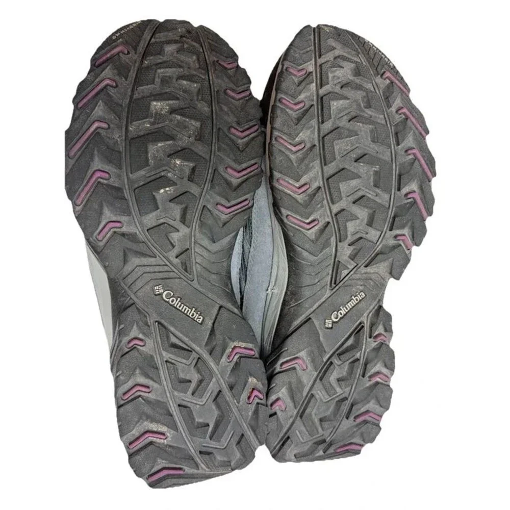 Columbia Crestwood Low Hiking Outdoor Shoe Graphite Wild Iris Womens US Size 9.5